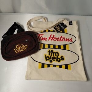 Tim Horton's Justin Bieber Brown Waist Bag & Tote